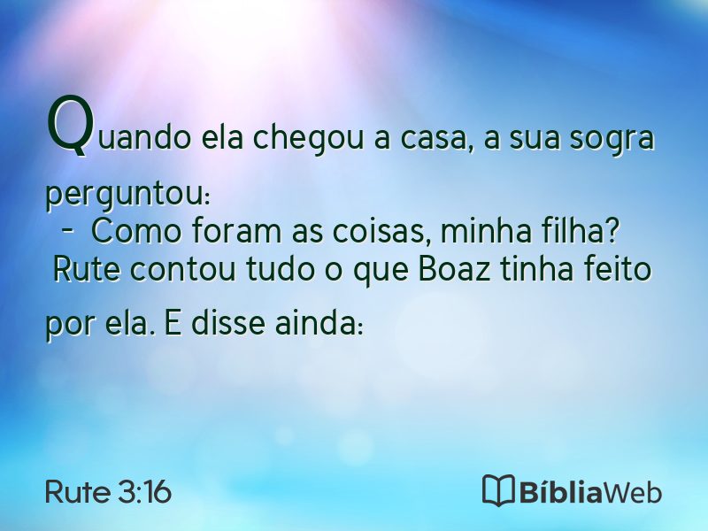 Rute 3:16 em imagem para compartilhar