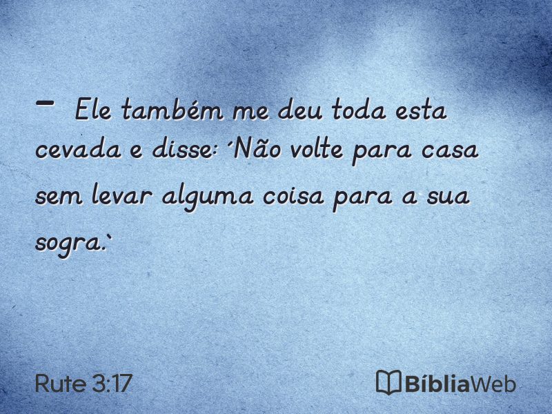 Rute 3:17 em imagem para compartilhar