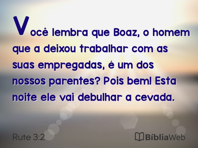 Rute 3:2 em imagem para compartilhar