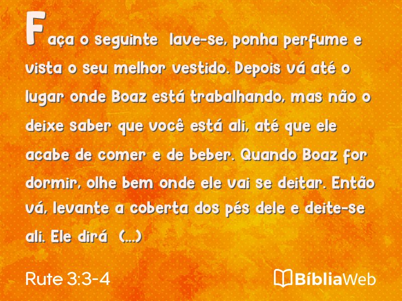 Rute 3:3-4 em imagem para compartilhar