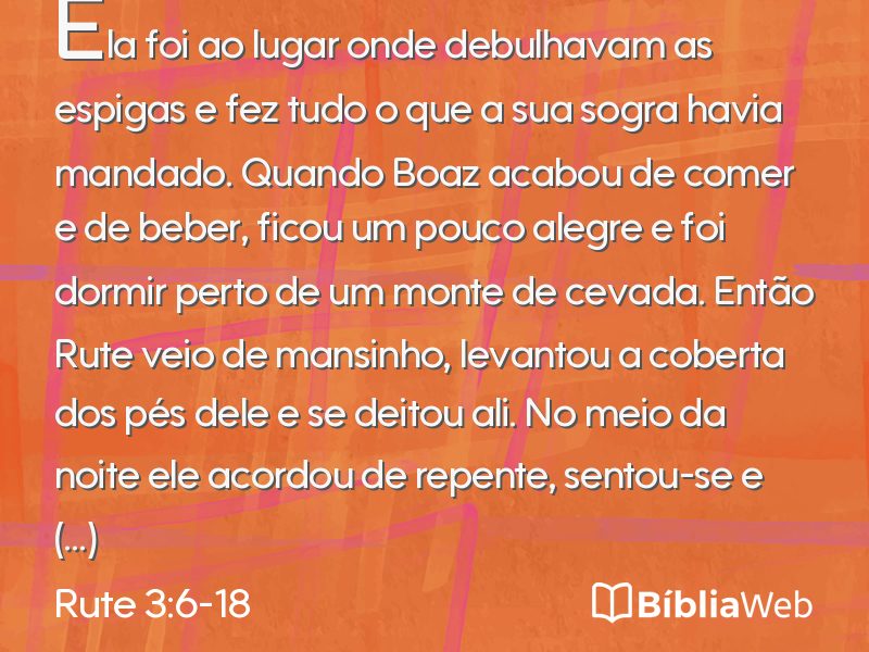 Rute 3:6-18 em imagem para compartilhar