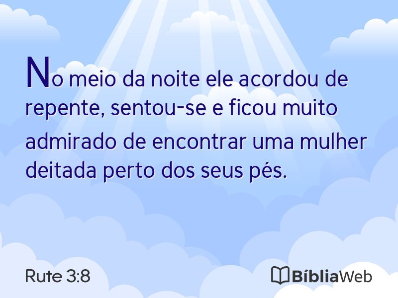 Rute 3:8 em imagem para compartilhar