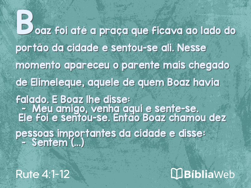 Rute 4:1-12 em imagem para compartilhar