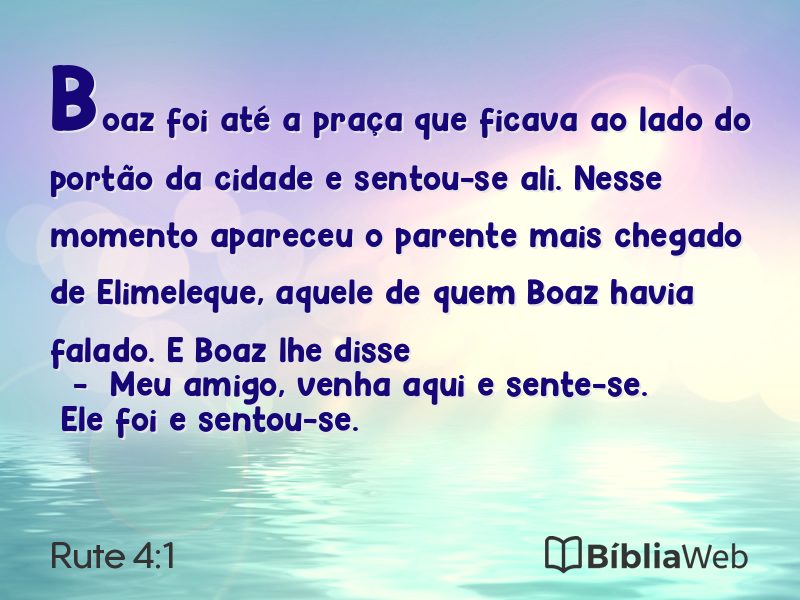 Rute 4:1 em imagem para compartilhar