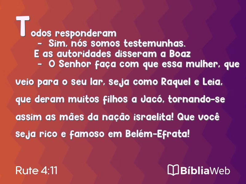 Rute 4:11 em imagem para compartilhar