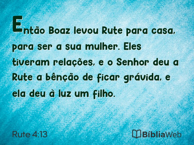 Rute 4:13 em imagem para compartilhar