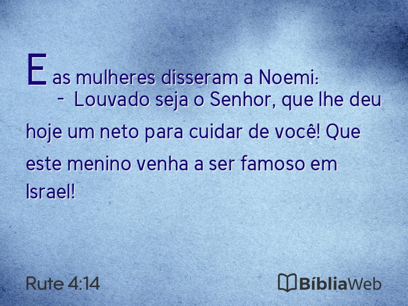 Rute 4:14 em imagem para compartilhar