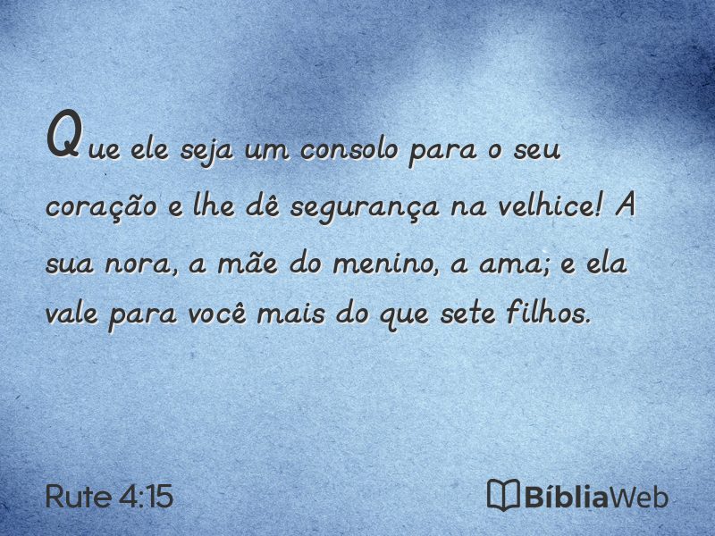 Rute 4:15 em imagem para compartilhar