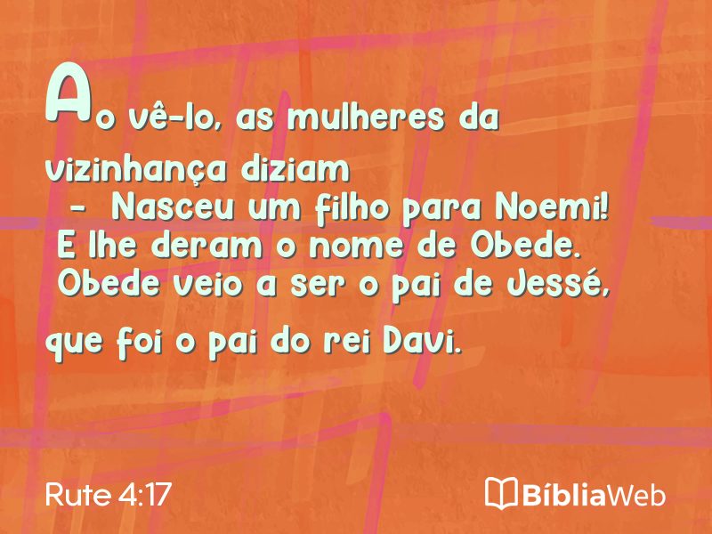 Rute 4:17 em imagem para compartilhar