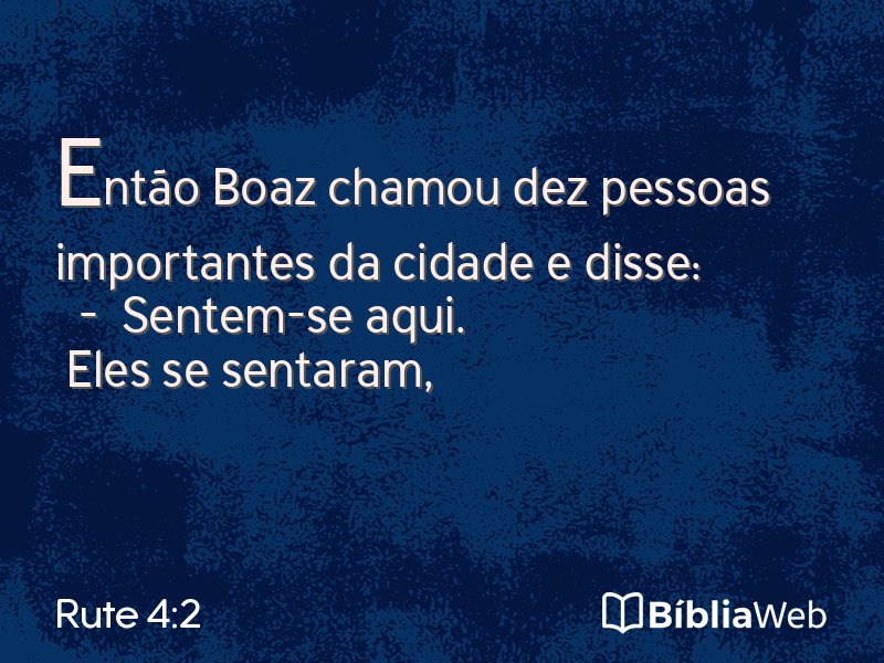 Rute 4:2 em imagem para compartilhar