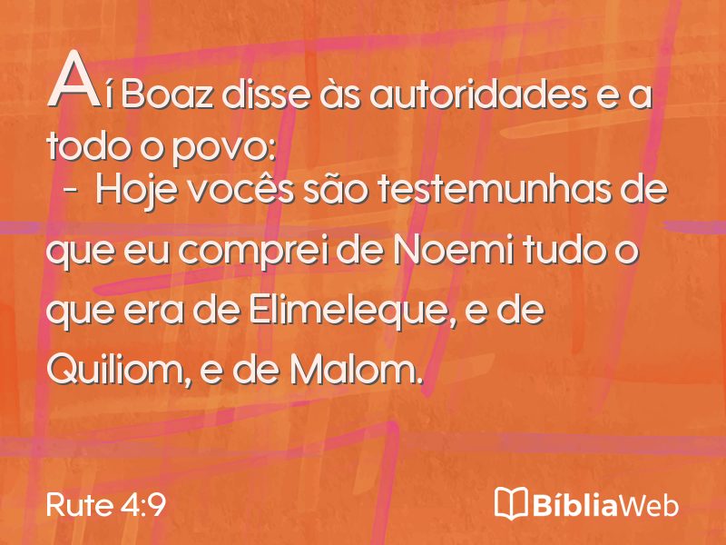 Rute 4:9 em imagem para compartilhar