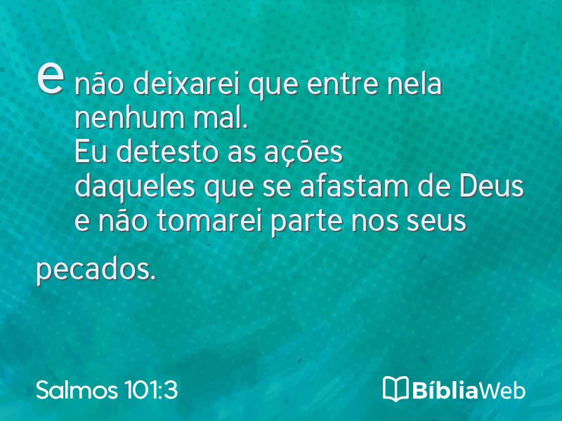 Salmos 101:3 em imagem para compartilhar