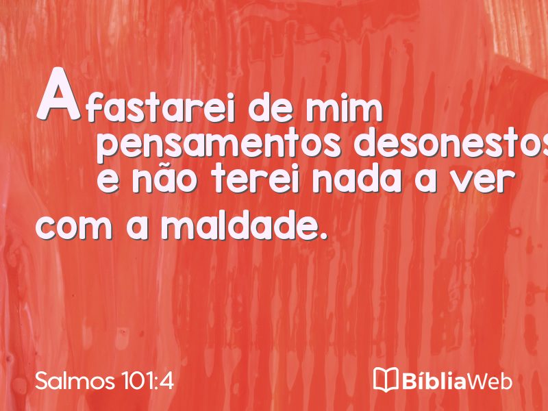 Salmos 101:4 em imagem para compartilhar