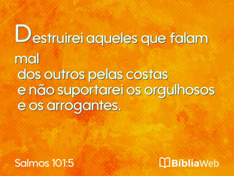 Salmos 101:5 em imagem para compartilhar