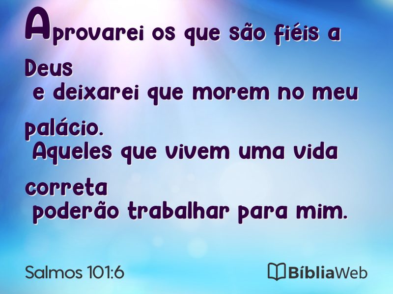 Salmos 101:6 em imagem para compartilhar