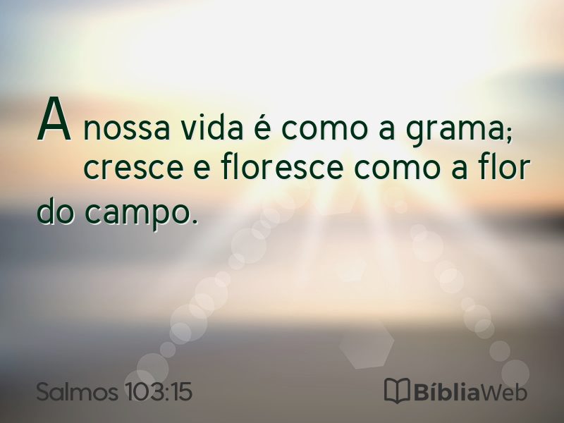 Salmos 103:15 em imagem para compartilhar