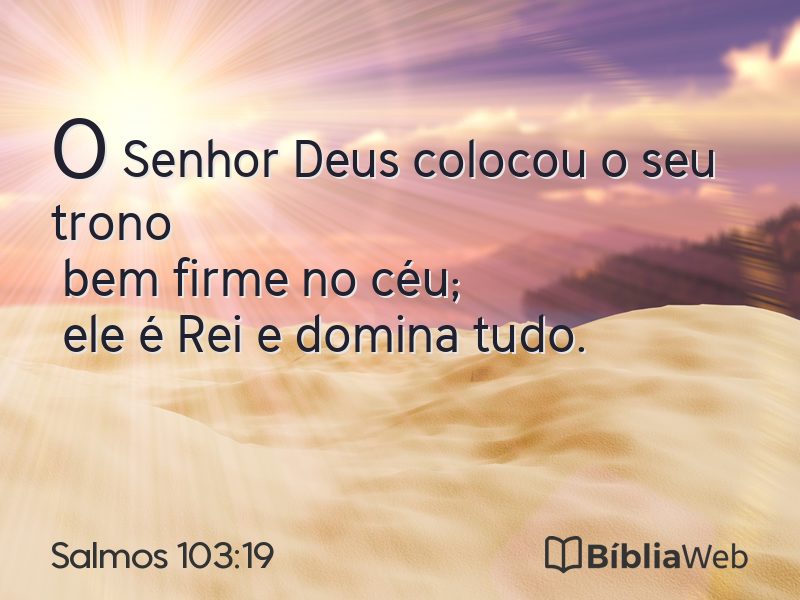 Salmos 103:19 em imagem para compartilhar