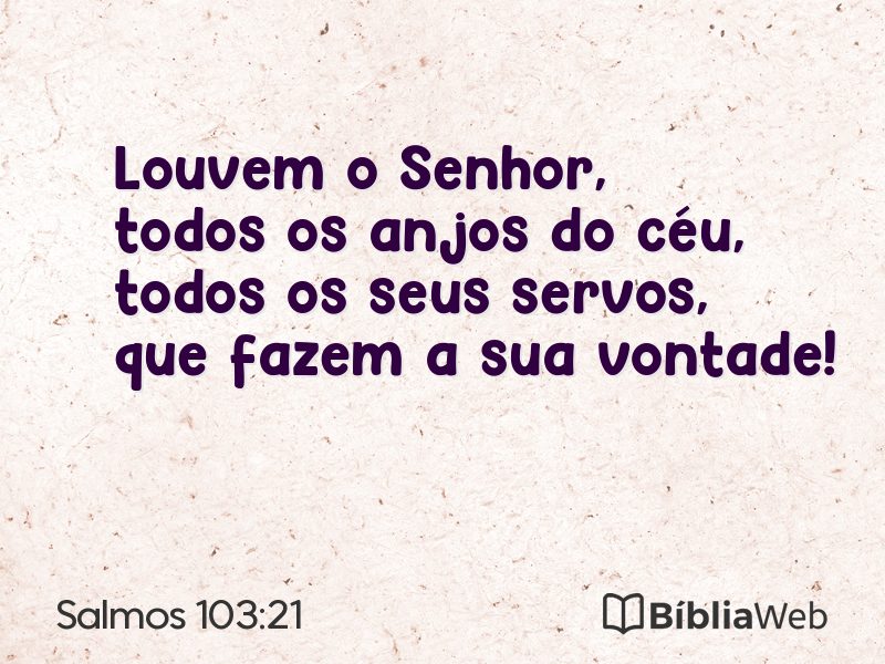 Salmos 103:21 em imagem para compartilhar