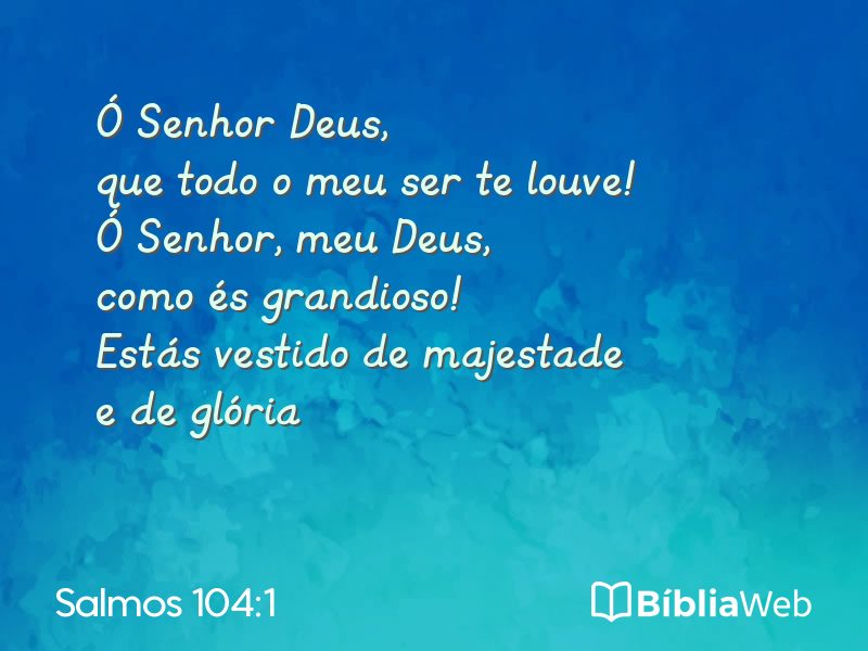Salmos 104:1 em imagem para compartilhar