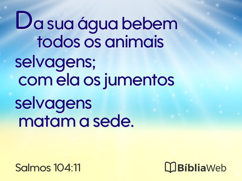 Salmos 104:11 em imagem para compartilhar