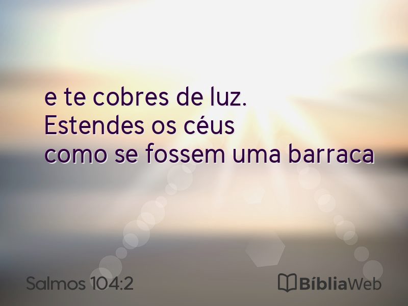 Salmos 104:2 em imagem para compartilhar
