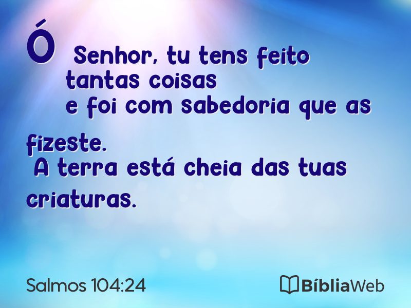 Salmos 104:24 em imagem para compartilhar