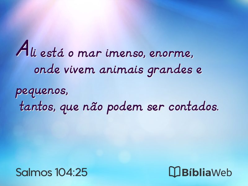 Salmos 104:25 em imagem para compartilhar