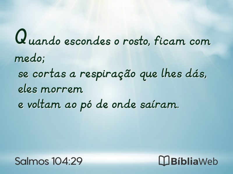 Salmos 104:29 em imagem para compartilhar