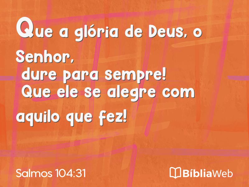 Salmos 104:31 em imagem para compartilhar