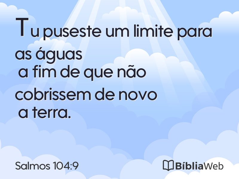Salmos 104:9 em imagem para compartilhar