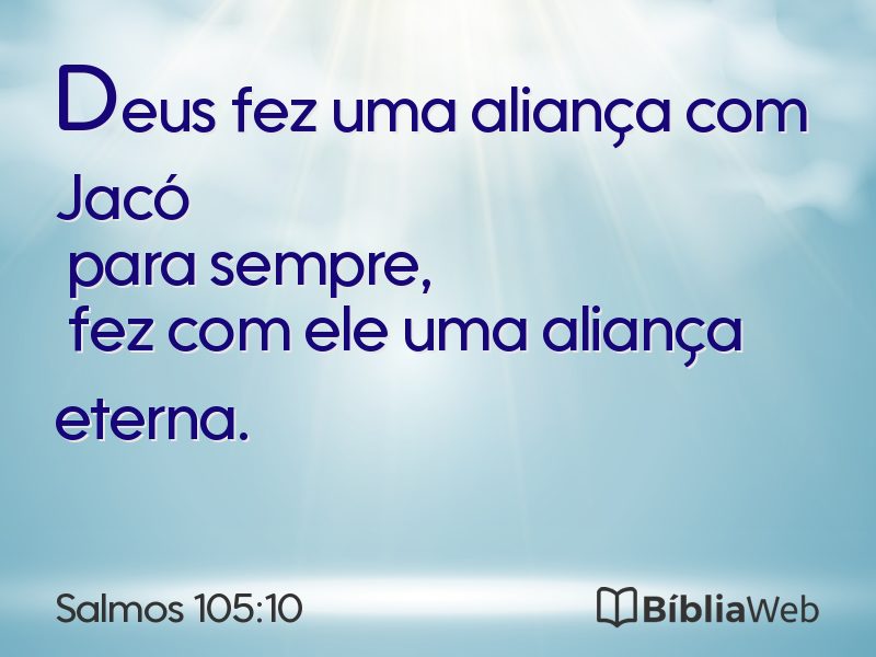 Salmos 105:10 em imagem para compartilhar