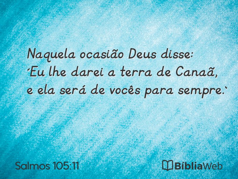 Salmos 105:11 em imagem para compartilhar