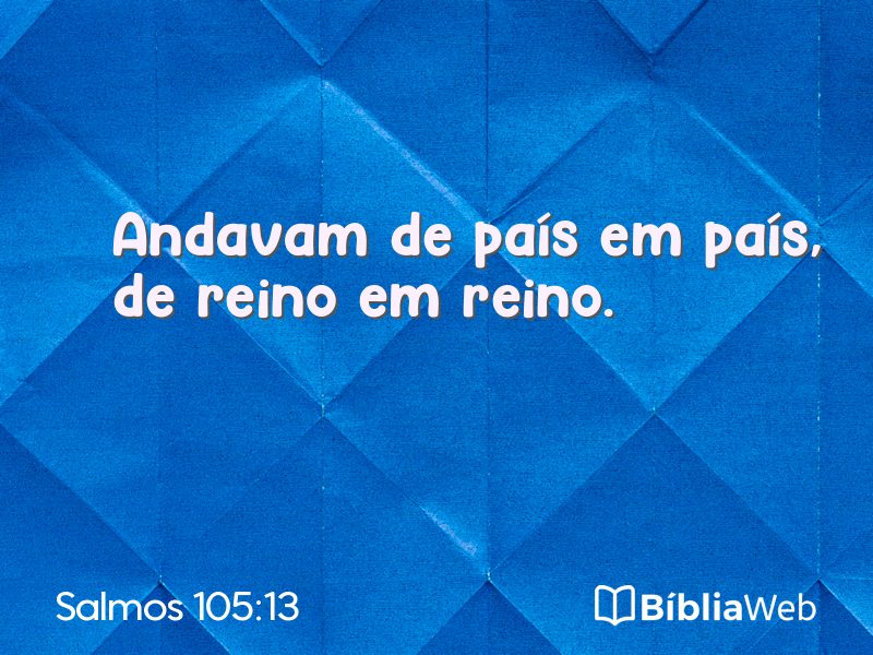 Salmos 105:13 em imagem para compartilhar