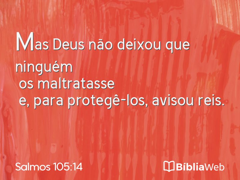 Salmos 105:14 em imagem para compartilhar