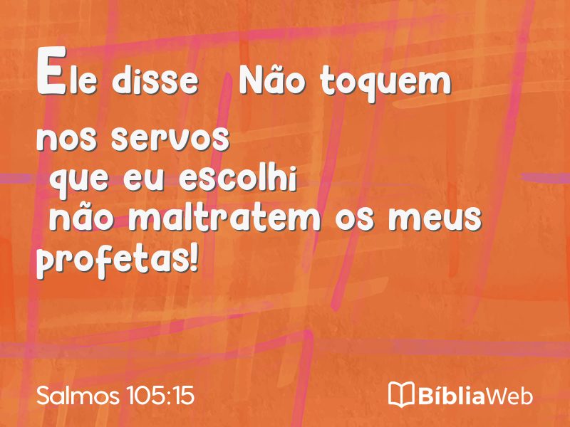 Salmos 105:15 em imagem para compartilhar