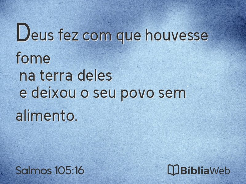 Salmos 105:16 em imagem para compartilhar