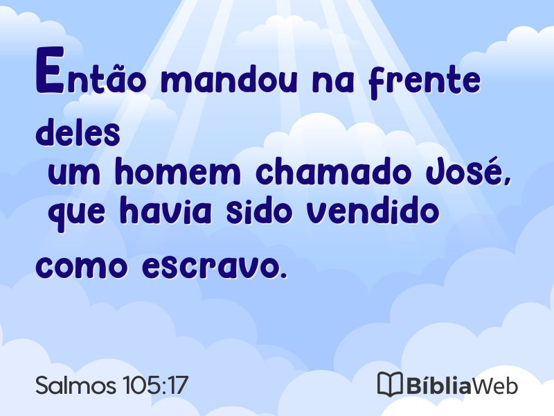 Salmos 105:17 em imagem para compartilhar