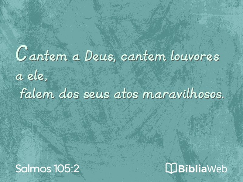 Salmos 105:2 em imagem para compartilhar