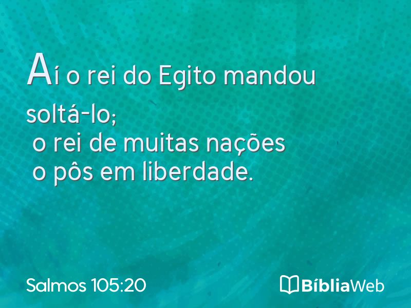 Salmos 105:20 em imagem para compartilhar
