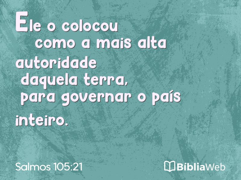 Salmos 105:21 em imagem para compartilhar