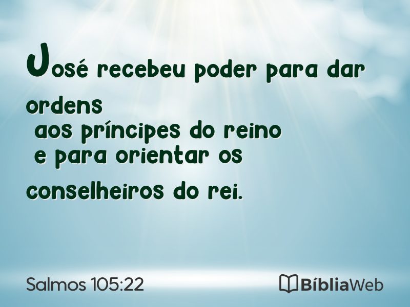 Salmos 105:22 em imagem para compartilhar