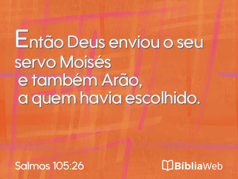 Salmos 105:26 em imagem para compartilhar