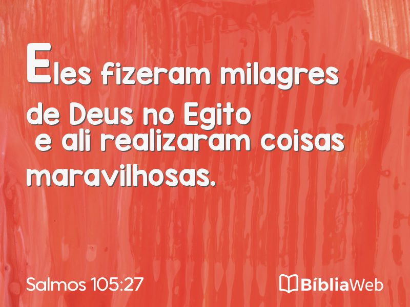 Salmos 105:27 em imagem para compartilhar