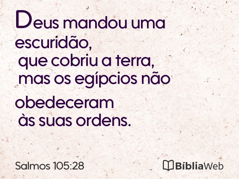 Salmos 105:28 em imagem para compartilhar