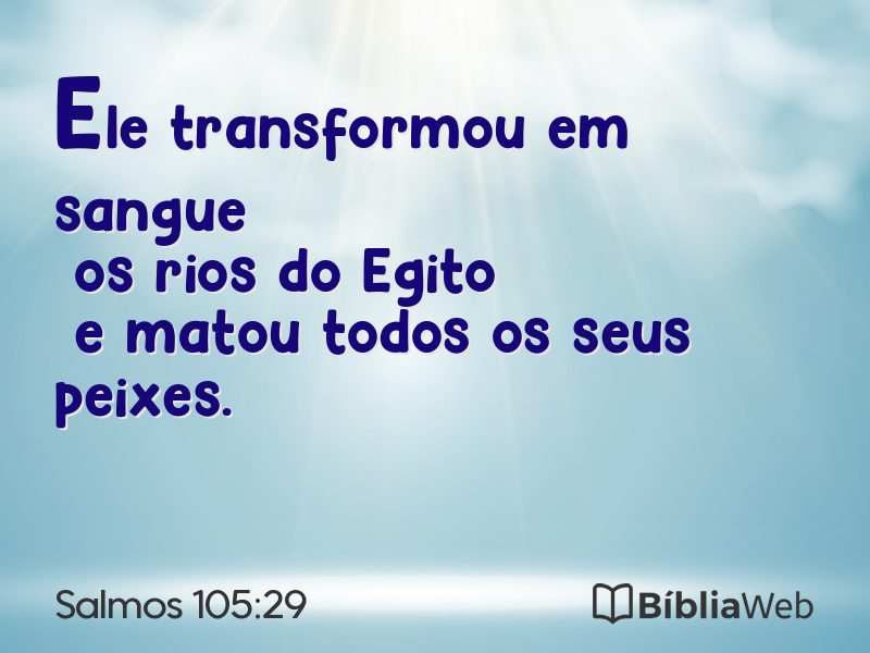Salmos 105:29 em imagem para compartilhar