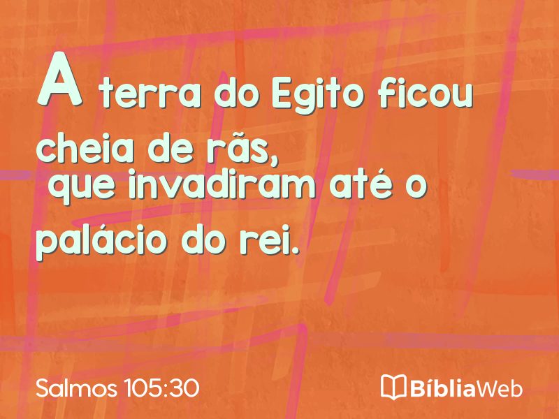 Salmos 105:30 em imagem para compartilhar