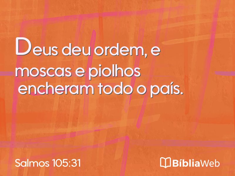 Salmos 105:31 em imagem para compartilhar