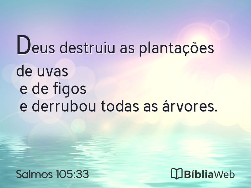 Salmos 105:33 em imagem para compartilhar