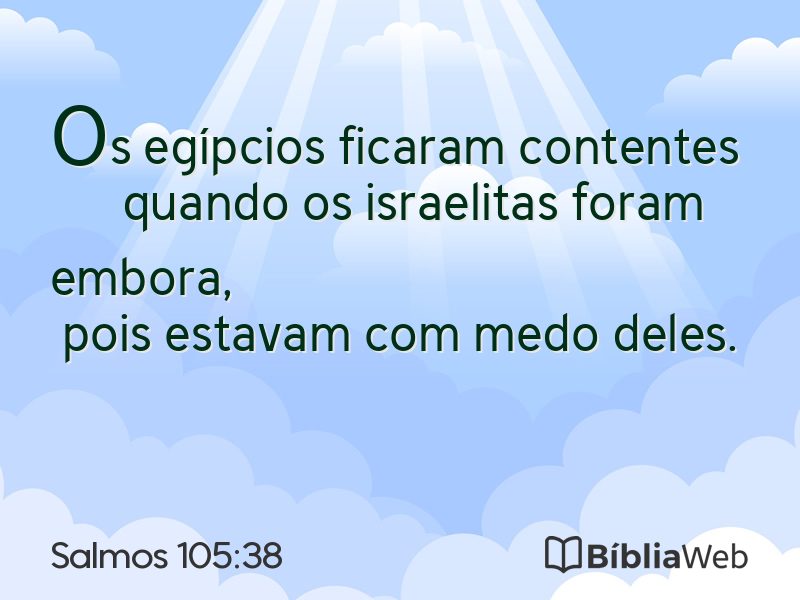 Salmos 105:38 em imagem para compartilhar