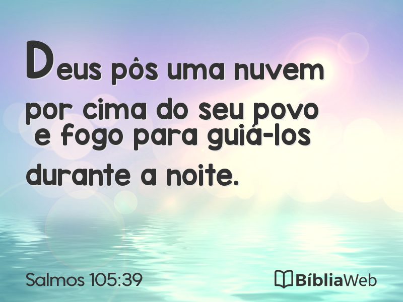 Salmos 105:39 em imagem para compartilhar